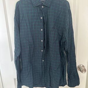 Polo by Ralph Lauren Men's Green and Blue Plaid Shirt